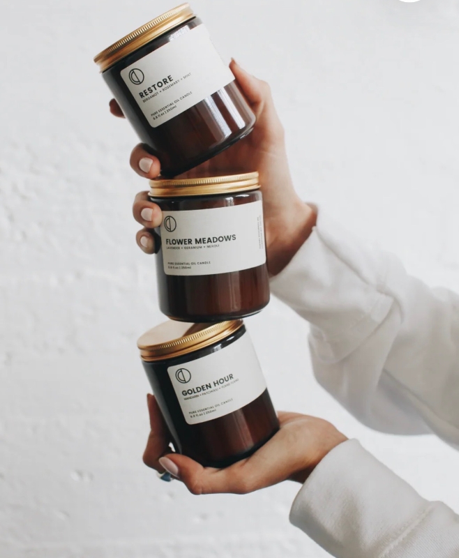 Octo candle jar 250ml Flower Meadow